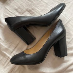 Michael Michael Kors Black Block Chunky Heel Size 7.5